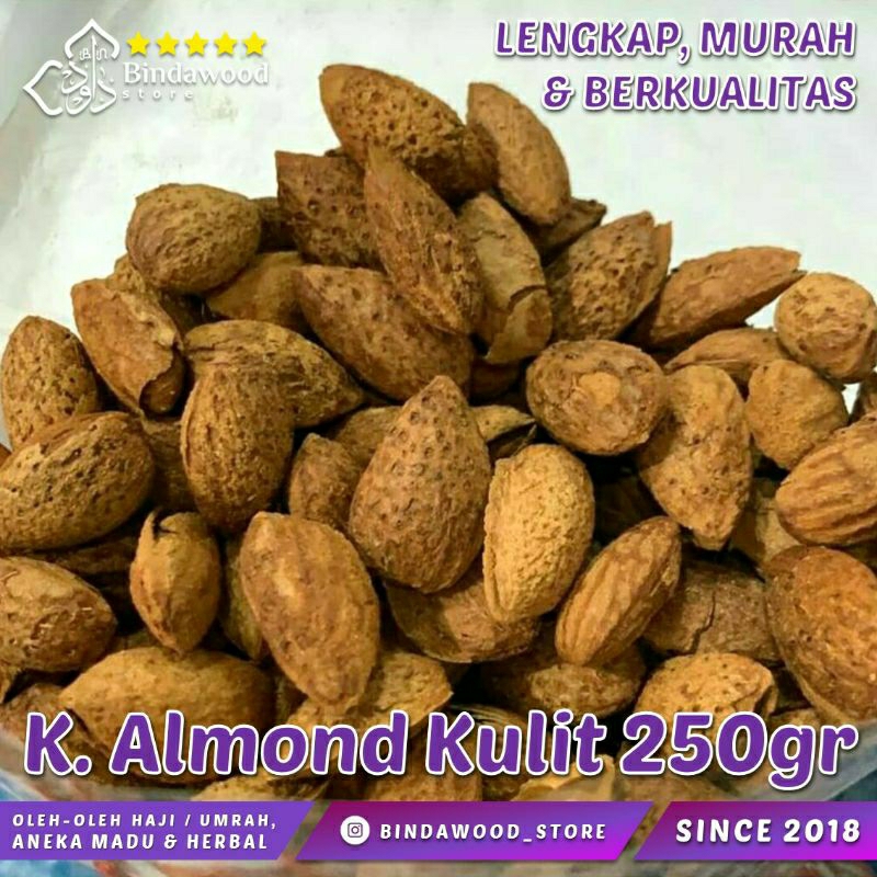

Kacang Almond Kulit 250 gr