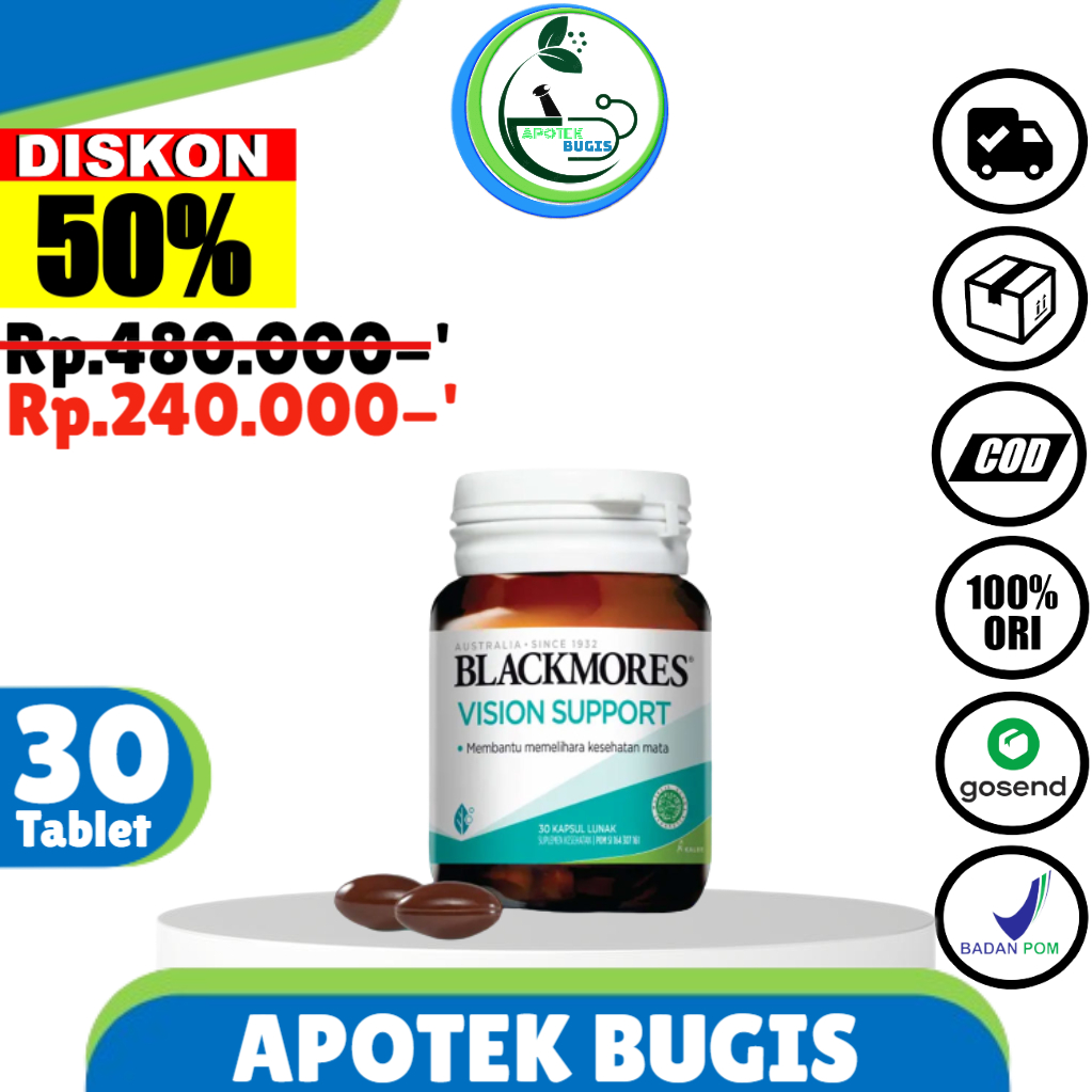 Blackmores VISION SUPPORT 30 tablet - Pengganti blackmores lutrin vision