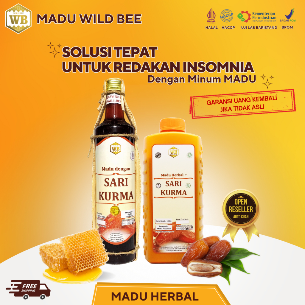 

Madu Sari Kurma / Madu Herbal Bersertifikat - Madu Asli dan Murni - Madu Wild Bee