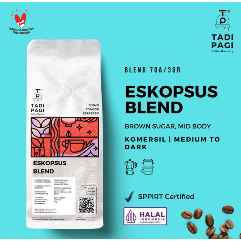 (JSO) Biji kopi giling halus 1 kg / es kopi susu 1 kg HOUSE BLEND / kopi giling halus house blend / eskopsus blend giling halus