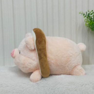 Boneka Lying Pig Roti Size 18&quot;/45cm/boneka animal/boneka babi/boneka anak lucu/