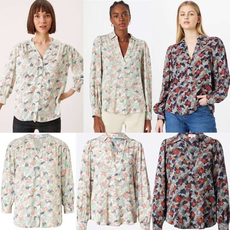 S ol*ver soft longsleeved blouse