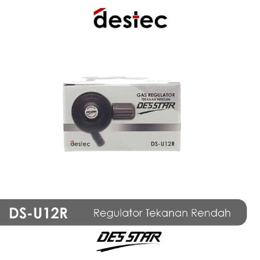 Regulator Kompor Gas Jepit Putar Destec Desstar Des Star DS-U12R DS U 12 R Non Meter Anti Bocor