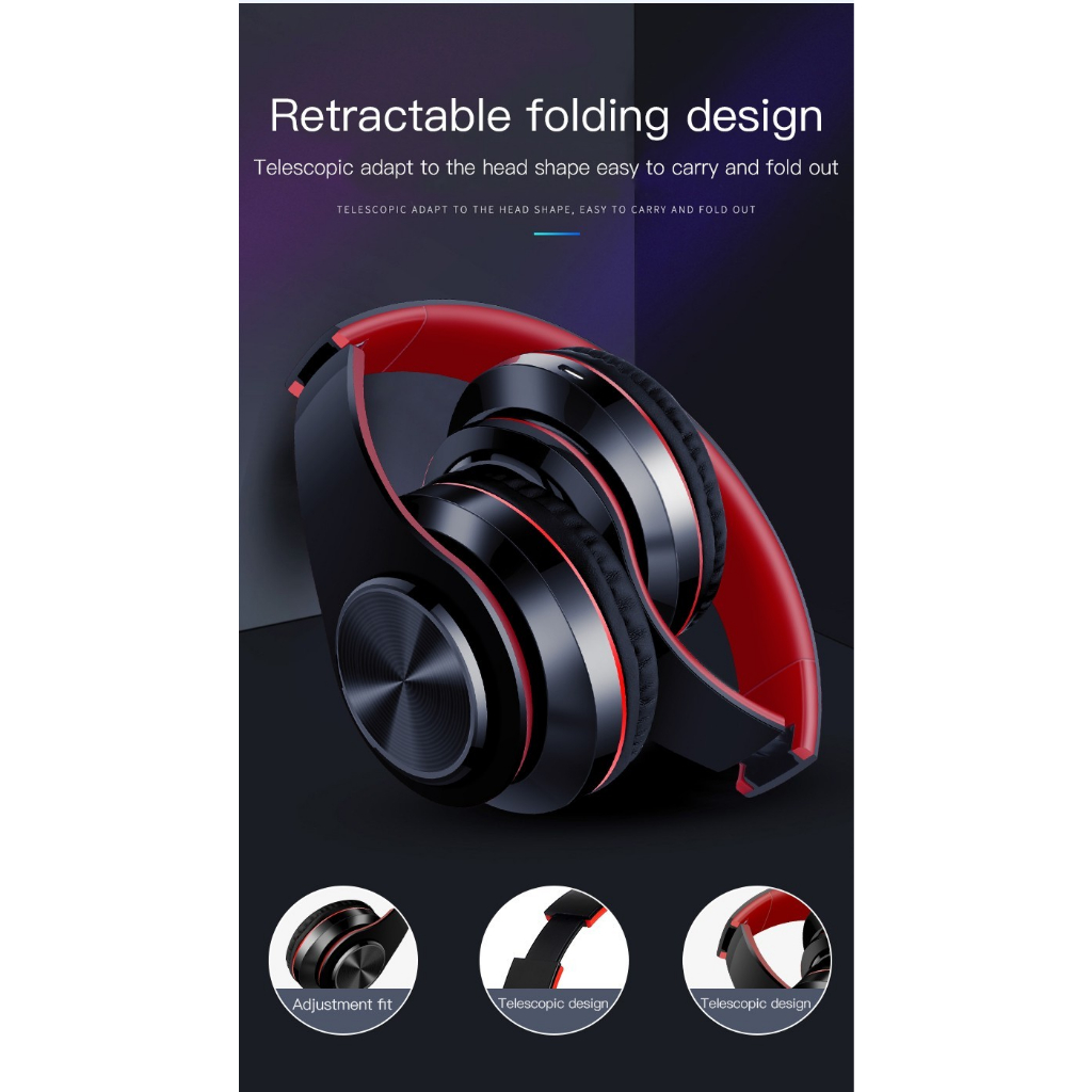 Headphone Bluetooth RGB LED B39 Foldable Headset Beat Studio Gaming