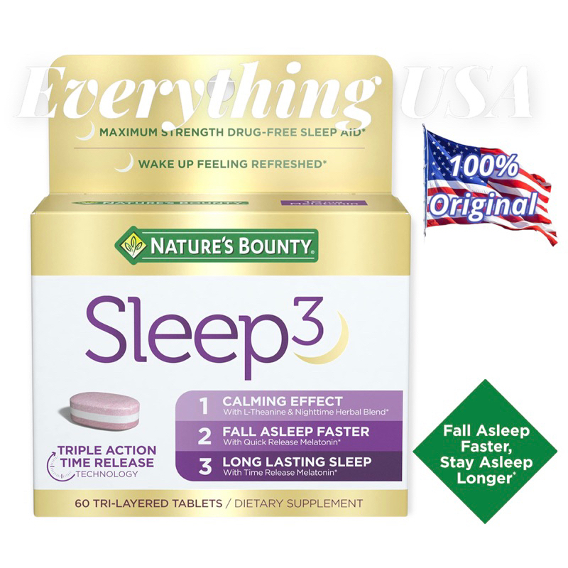 Nature’s Bounty Sleep3 10 mg Time Release Tidur Nyenyak