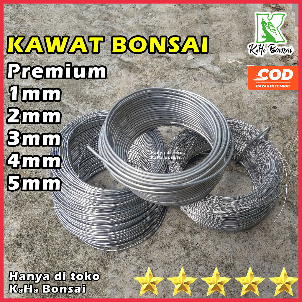 Kawat Bonsai Silver Kawat Bonsai Per Meter Kawat Bonsai Meteran Kawat Bonsai 1mm Kawat Bonsai 2mm Ka