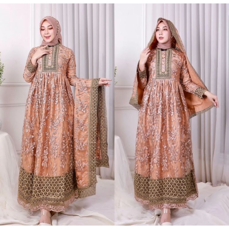 Gamis Selendang Katrina Ekslusif Original Pelangi Jaya Butik