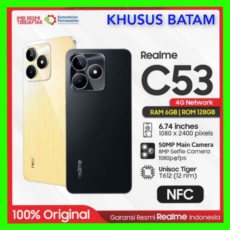 REALME C53 RAM 6GB/128GB ANDROID GARANSI RESMI