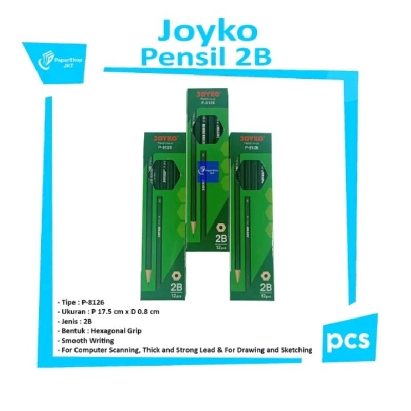 

Pencil Joyko P-8126 2B 1 Box 12 pcs