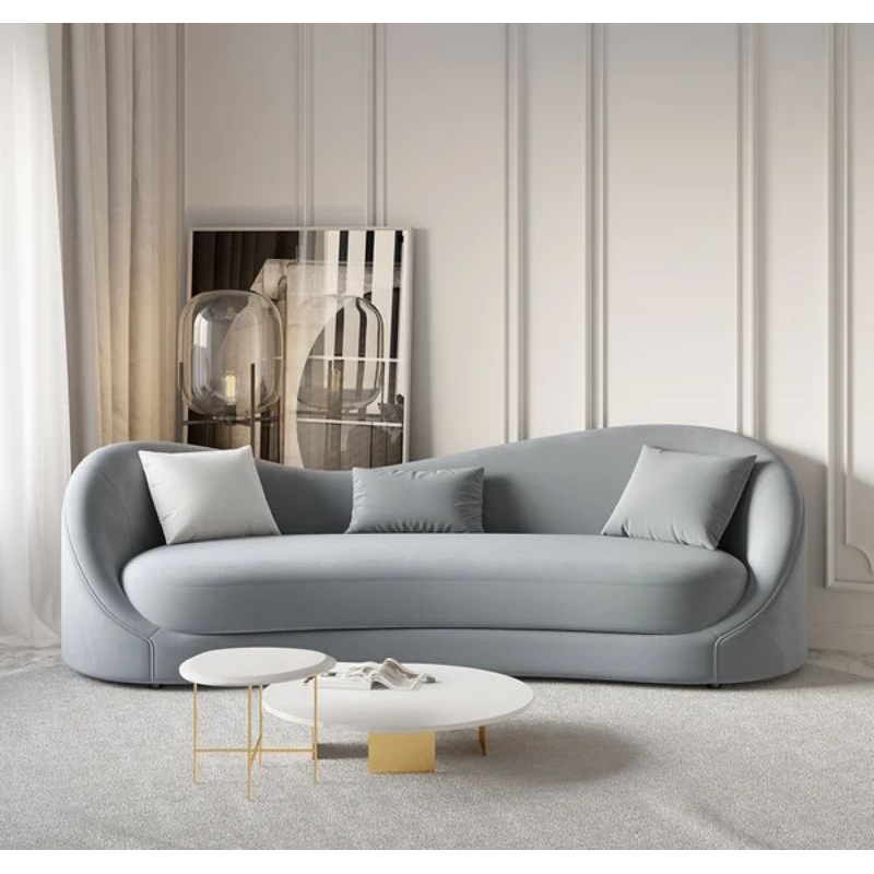 KURSI SOFA 3 SEATER SANDARAN DAN DUDUKAN MELENGKUNG | KURSI SOFA RETRO 3 SEATER | KURSI SOFA TAMU | 