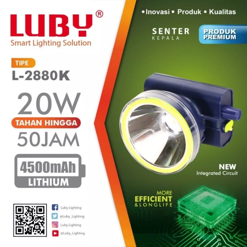 senter kepala led kuning Luby L2879K 20watt