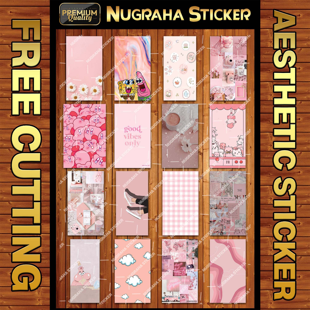 

(144 PCS) Sticker Pink Aesthetic