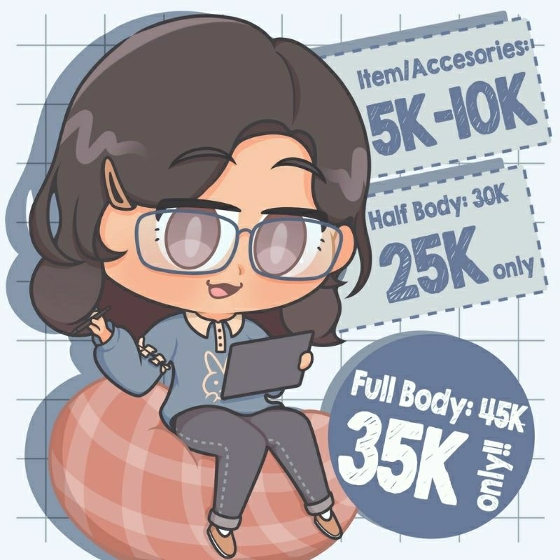 [FULL/PENUH] Jasa Ilustrasi Gambar Chibi Lucu // Art Commission Chibi Anime