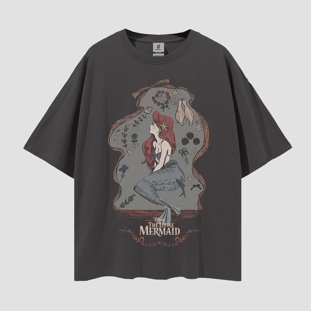 Little Mermaid Clasicc Vintage T-shirt Style Oversize Tee