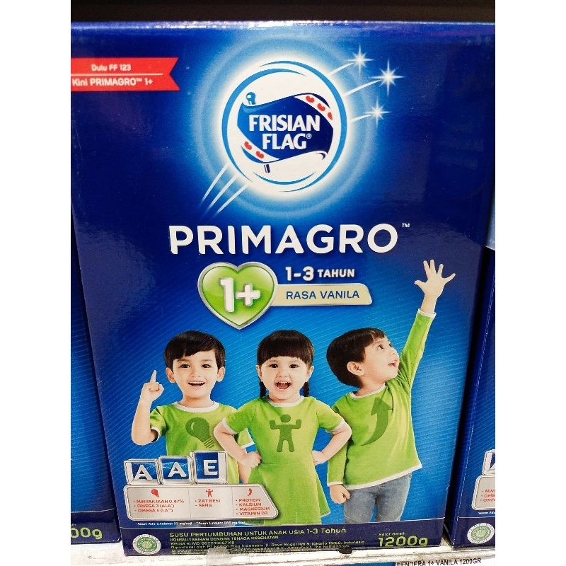 1200gr Frisian Flag Primagro 1+ Susu Formula usia 1 - 3 Tahun