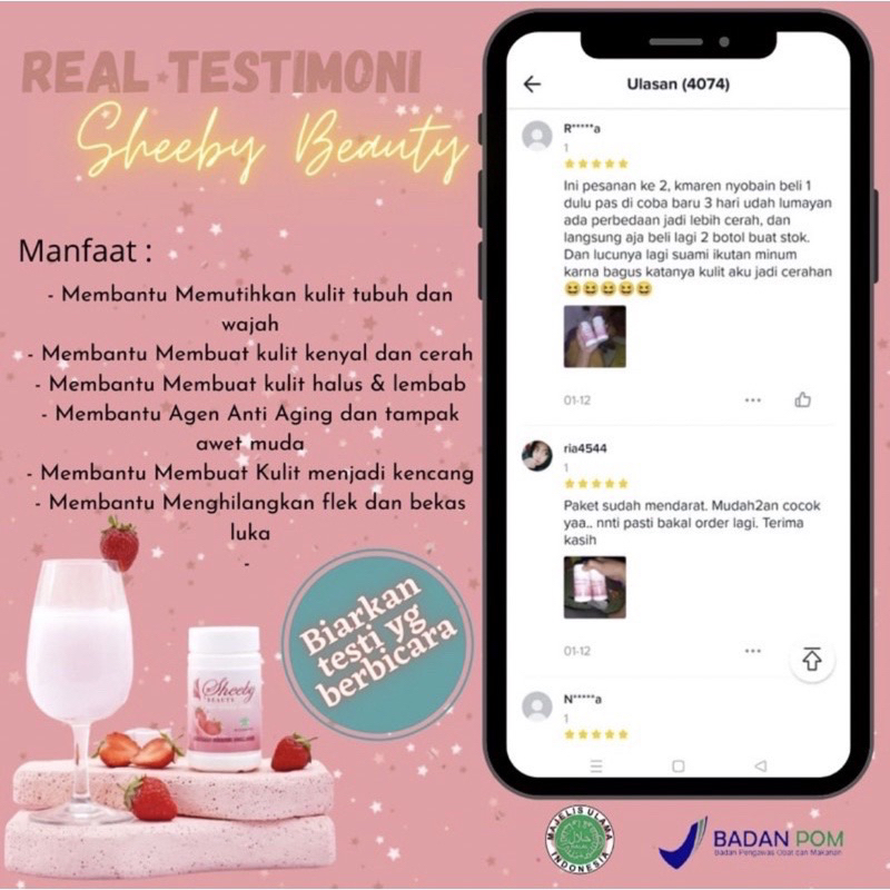 SHEEBY COLLAGEN ORI BPOM PEMUTIH BADAN