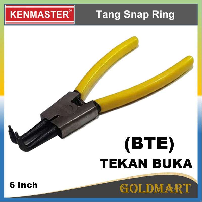 Tang Snap Ring 6 inch Original Kenmaster Tang Circlip Bengkok Tekan Buka (BTE)