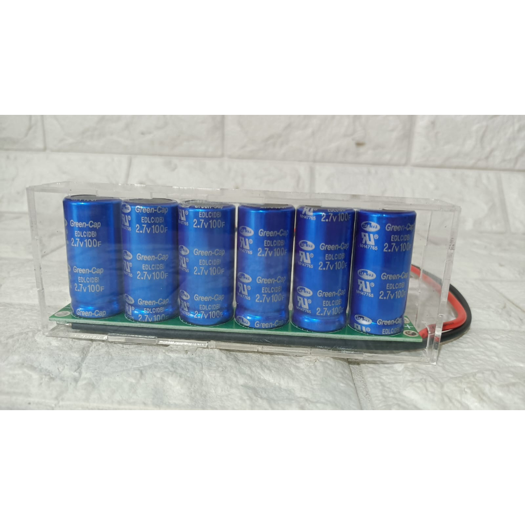 super capacitor super kapasitor 100F 16V lenkap box dan protector