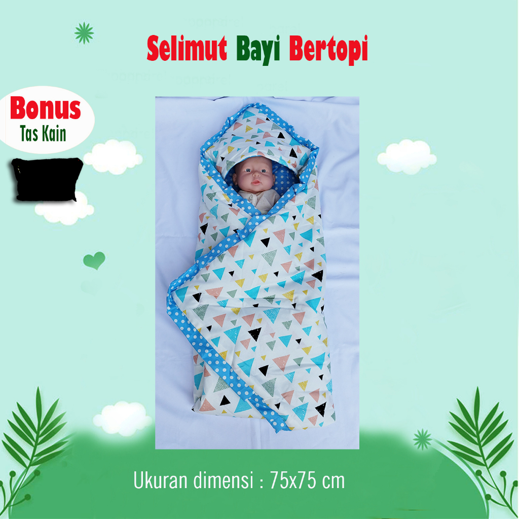 FREE TAS!! Selimut Bayi Topi baby blanket hoodie blanket baby kado lahiran bayi