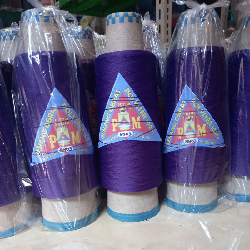 Benang obras/benang neci 150/48 ungu violet kode 8803