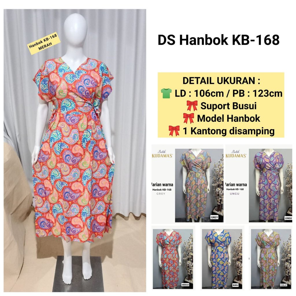 Daster Hanbok Batik Kudamas LD 106cm KMA-02 &amp; KB-194