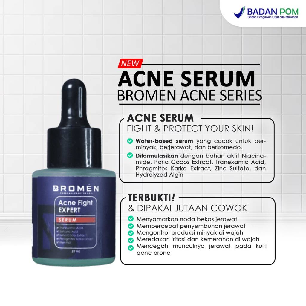 BROMEN ACNE EXPERT  Paket sabun dan serum Wajah Jerawat Bromen ORIGINAL Sabun wajah khusus atasi Jerawat Facial Wash Acne 100% BPOM Sabung Penghilang jearawat