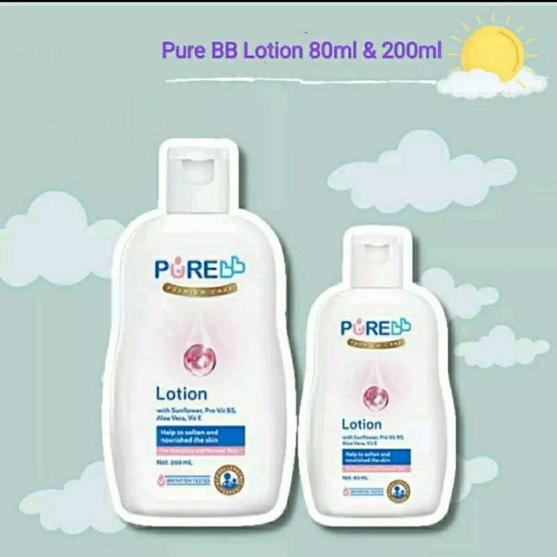 Pure Baby Body Lotion 80mL l 200mL PureBB