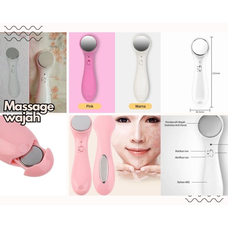 ION FACE MASSAGER/ SETRIKA WAJAH ION ELEKTRIK (ALAT PENGENCANG KULIT WAJAH-AGAR SKINCARE BEKERJA LEBIH MAKSIMAL)