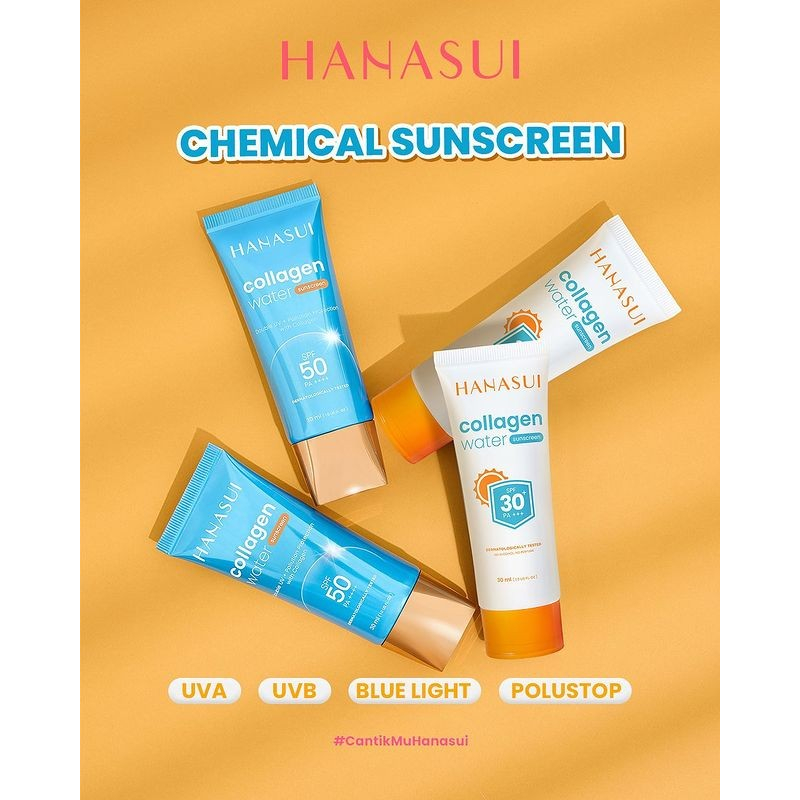 ❄️MATCHA❄️HANASUI COLLAGEN WATER SUNSCREEN - SUNBLOCK SPF 50PA+++ BPOM ORIGINAL