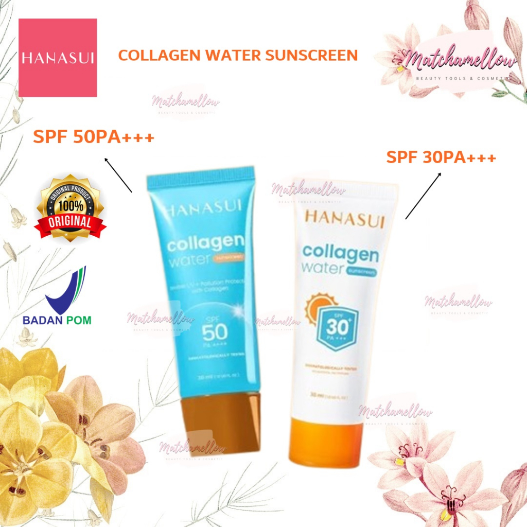 ❄️MATCHA❄️HANASUI COLLAGEN WATER SUNSCREEN - SUNBLOCK SPF 50PA+++ BPOM ORIGINAL