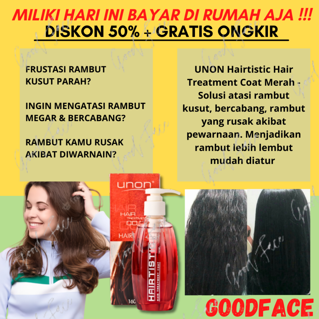 UNON Hairtistic Hair Treatment Coat - Merah 160ml