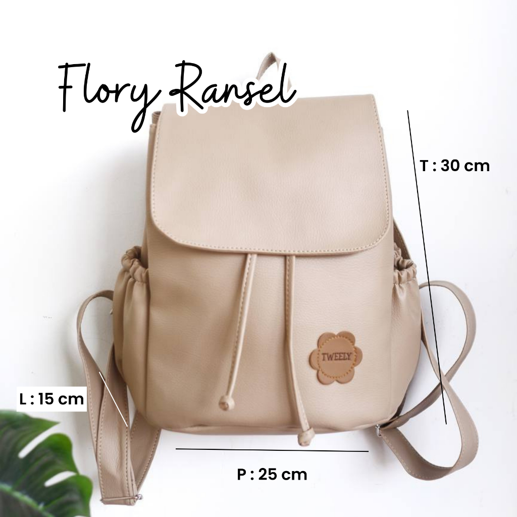 Flory Ransel - Tweelyforbag - Tas Ransel Wanita - Tas Wanita