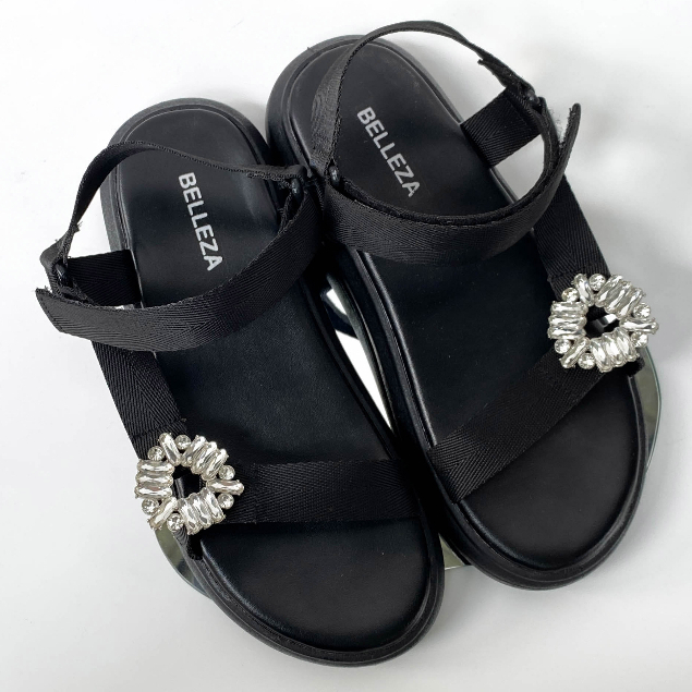 BELLEZA YUK - VIVI Sandal Wanita Gunung Gesper Kristal Size 36 - 40 Sendal Beleza Outdoor Kasual Tid