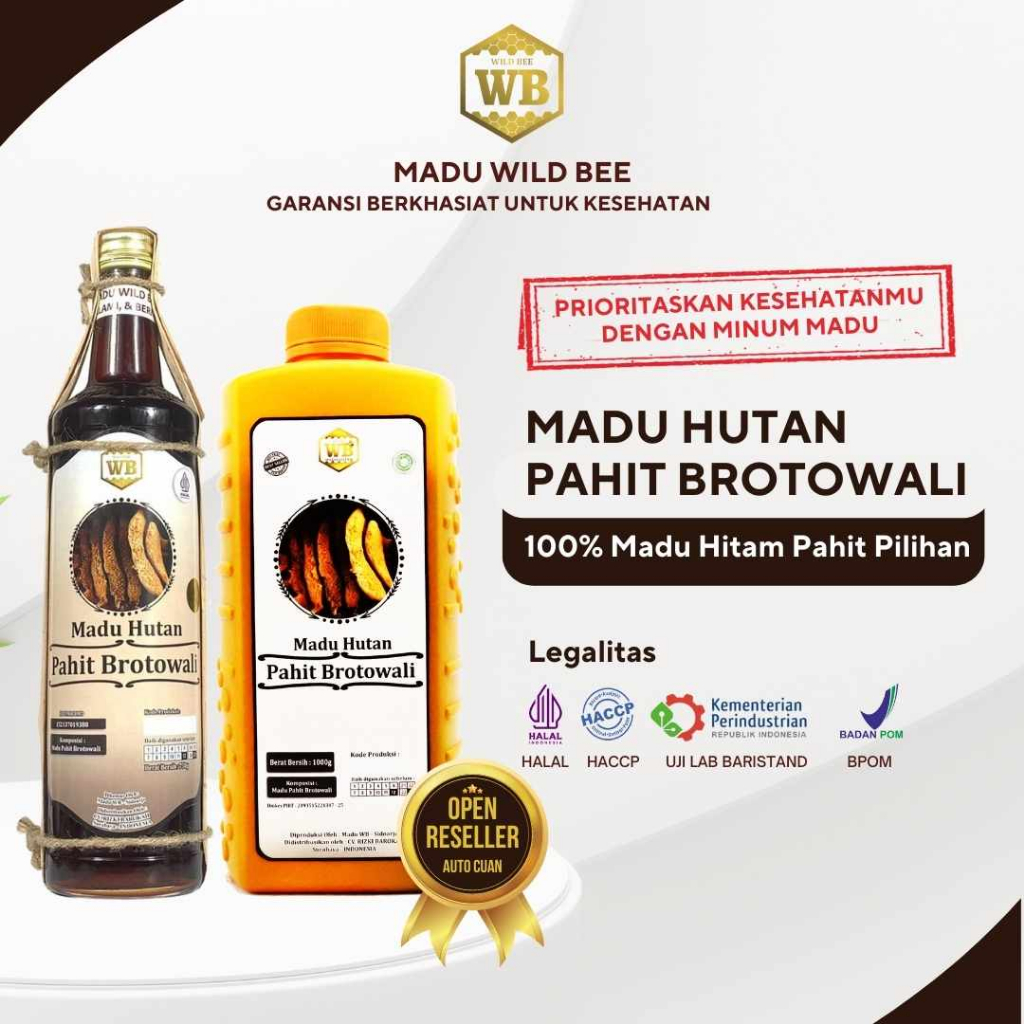 

[PROMO] Madu Hutan Pahit Brotowali 1000 gr Lebah Apis Dorsata - Garansi 100 % Madu Asli