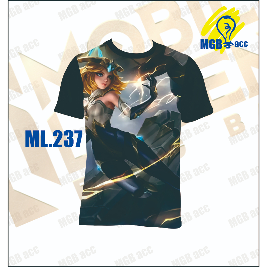 Kaos Baju Anak Atasan Laki Laki Perempuan Sublim Printing Lucu Motif Hero Mobile legend Tank Tigreal