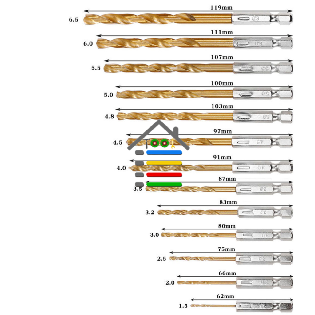 MATA BOR 4241 TITANIUM COATED BATANG HEXAGONAL SET ISI 13 PC