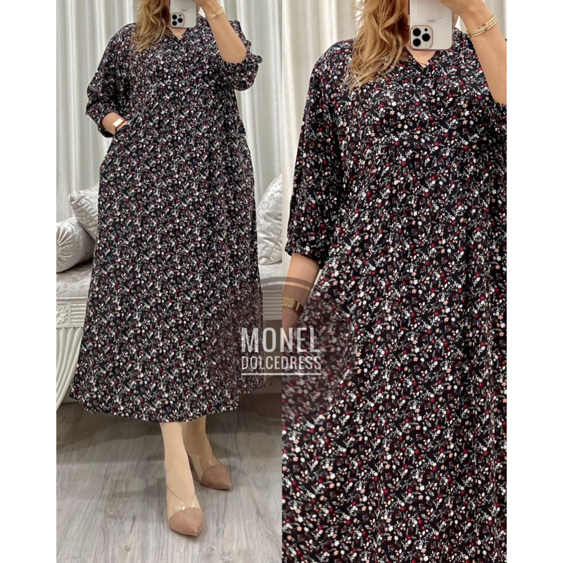 Daster Arab Dolce MONEL Midi Dress Kimono Twill Premium