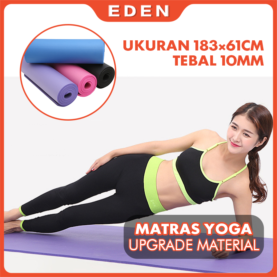 NEW Upgrade Material NBR Yoga Mat UKURAN 10MM | Matras Latihan Anti Slip Mat Senam Yoga Mat Gym Matrass Fitness Karpet Matras