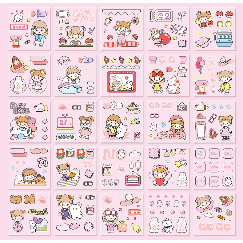 Stiker Momo Motif Kartun Korea Lucu Anti Air Dekorasi Handbook Scrapbook DIY