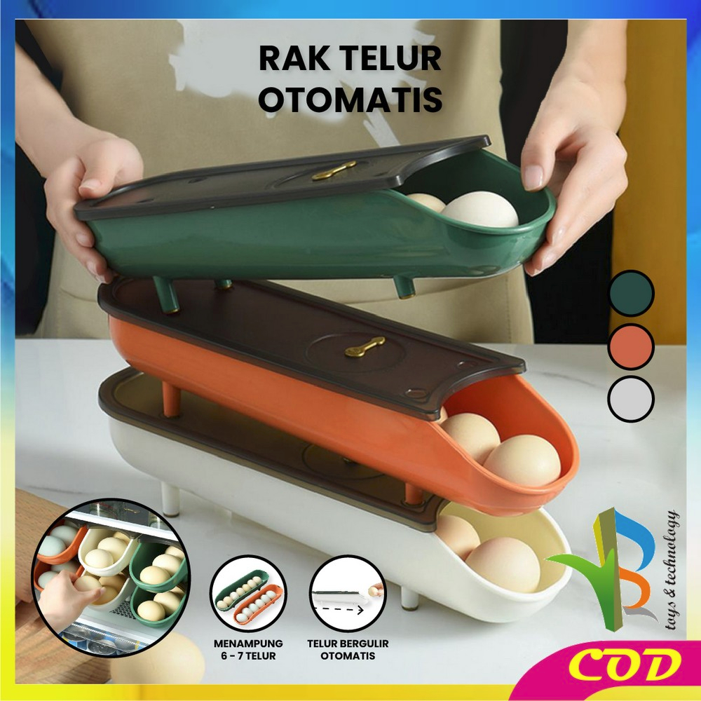 RB-C861 Tempat Telur Ayam Estetik Storage Box Organizer / Wadah Tempat Telor Kotak Penyimpanan Serbaguna