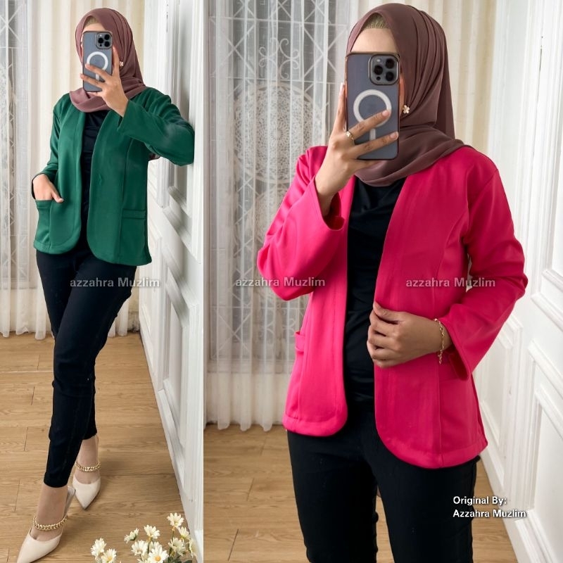 AM - Zahra Blazer Wanita Outer / Blazer Scuba Wanita kantor / 522-7112