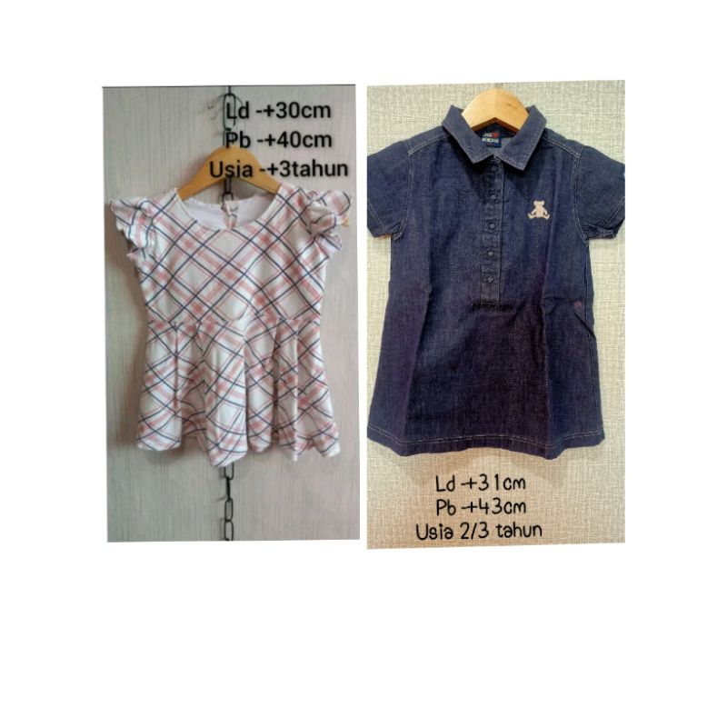 Atasan Tunik Kaos Anak Perempuan Preloved