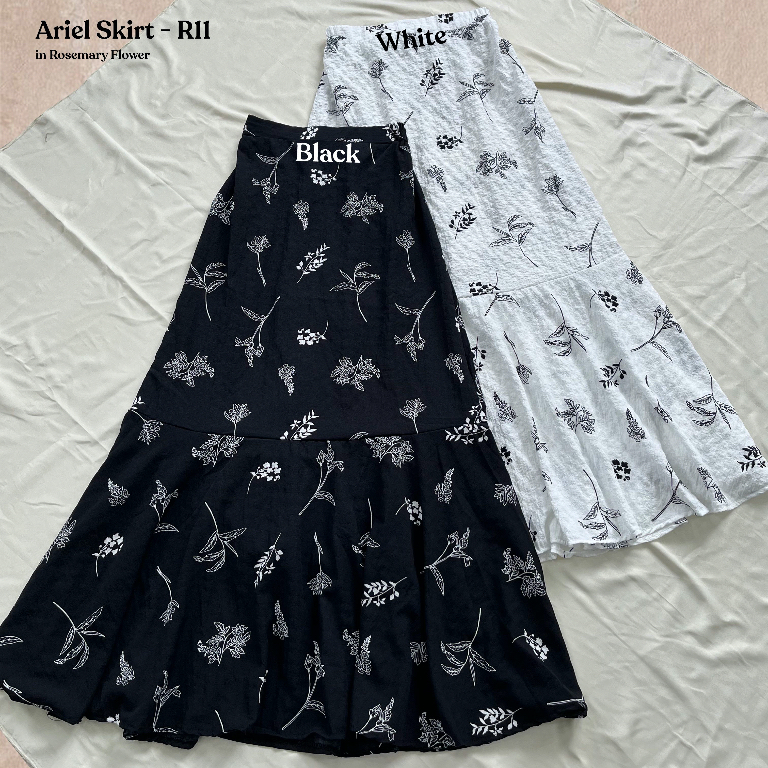 ARIEL - ROK DUYUNG ROK KOREAN STYLE MOTIF BUNGA BAHAN CRINKLE