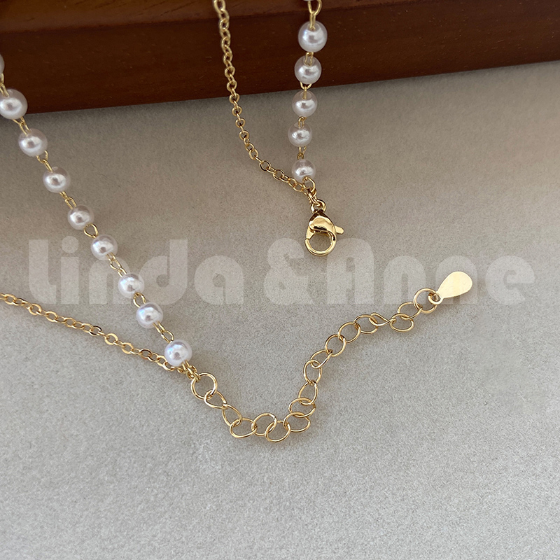 [BAYAR DI TEMPAT] Kalung Mutiara Dan Gelang Mutiara dengan Aksen Liontin Fashion Trendy Perhiasan Wanita  Import