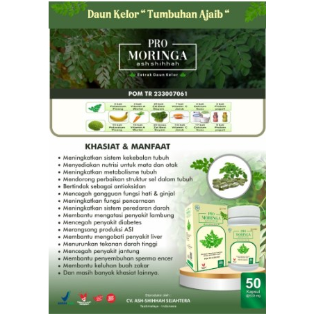 Obat Penyubur Sperma Pria Vitamin Pengental Penambah Kesuburan Pria Pro Moringa Daun Kelor Anti Encer Herbal Kesuburan