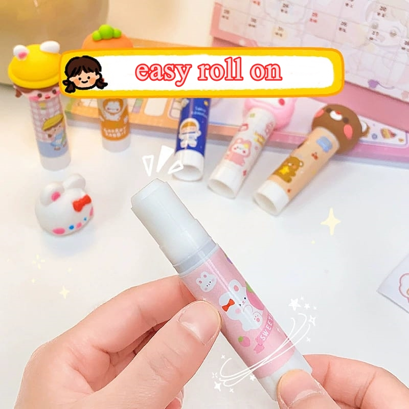 [ORGM] Alat Tulis Kantor Perlengkapan Sekolah Glue Stick Lem Stik Karakter Lucu