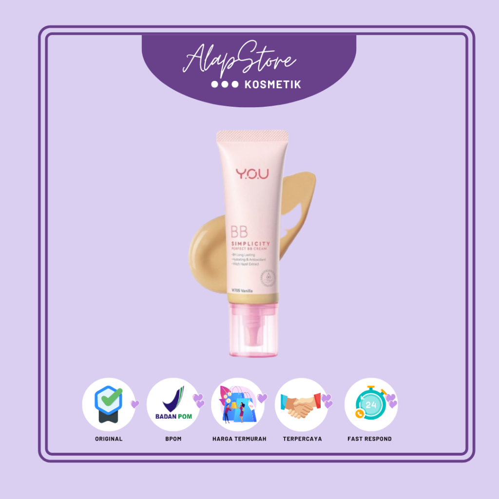 YOU Simplicity Perfect Glow BB Cream | Tahan Lama | Skin Nourishing Hydrating | Sebum Control