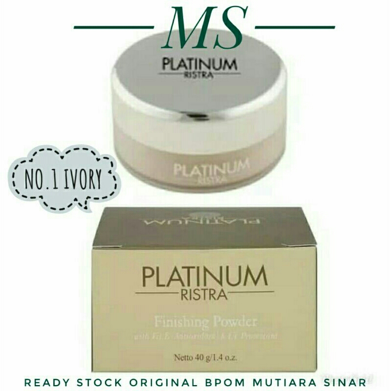 Ristra Platinum Finishing Powder 40gr Ivory,Bedak Tabur Platinum