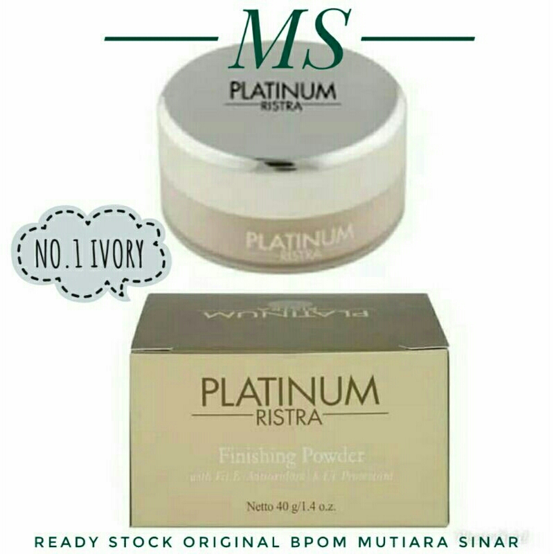 Ristra Platinum Finishing Powder 40gr Ivory,Bedak Tabur Platinum