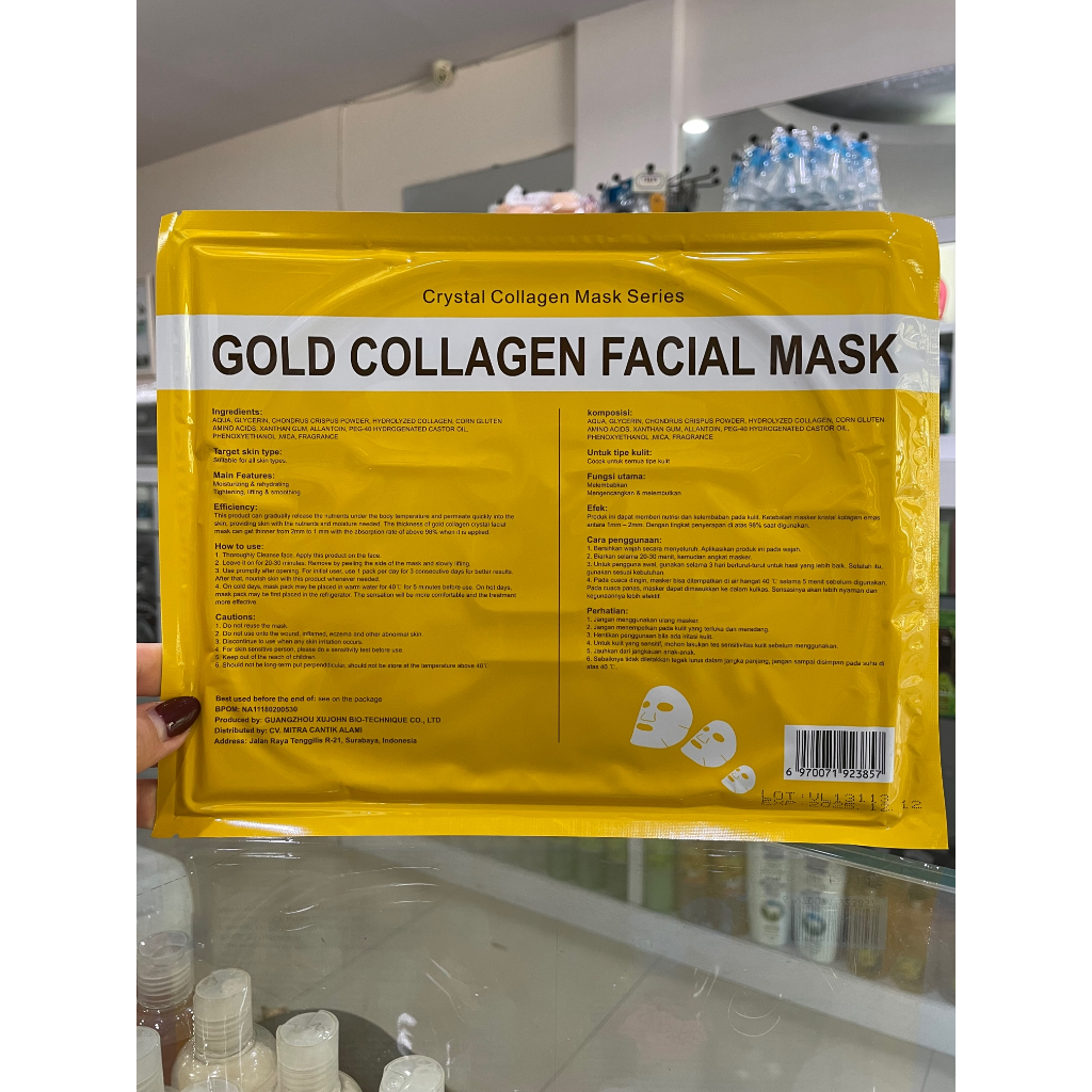 BYOU Crystal Collagen Mask Series Gold Collagen Facial Mask 60gr